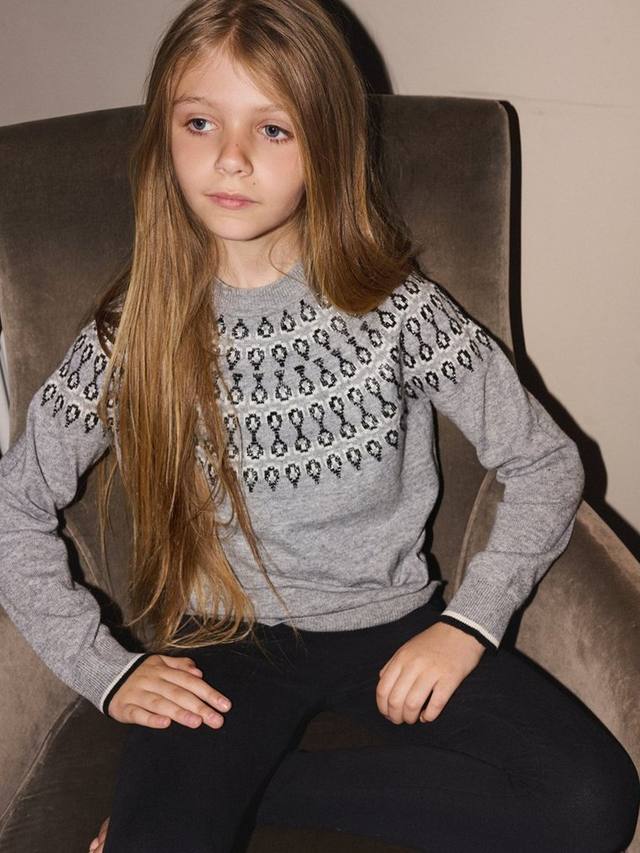 

Детский джемпер Smart Fair Isle из шерстяной смеси The Little Tailor, Grey