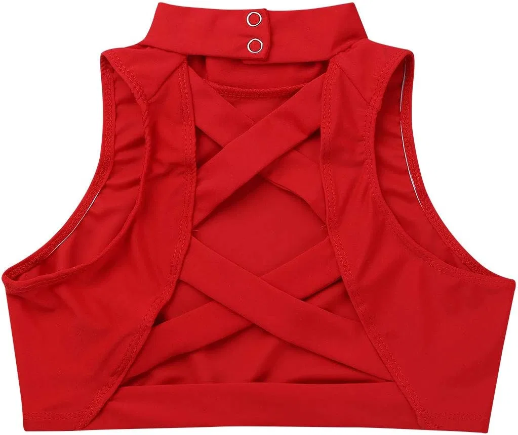 Детский спортивный костюм с принтом Agoky, топ и шорты, Red Type D — фото 3