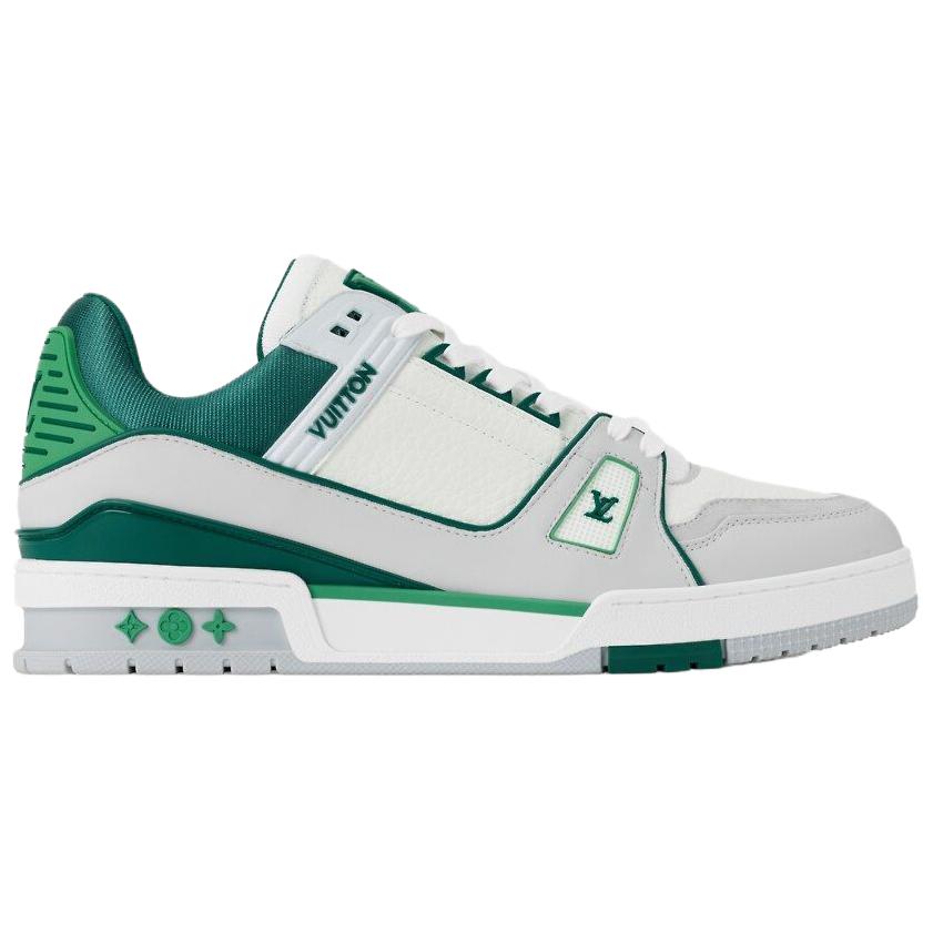 LOUIS VUITTON Тренировочные кроссовки Low top Skateboard Shoes для мужчин, зеленые — фото 3