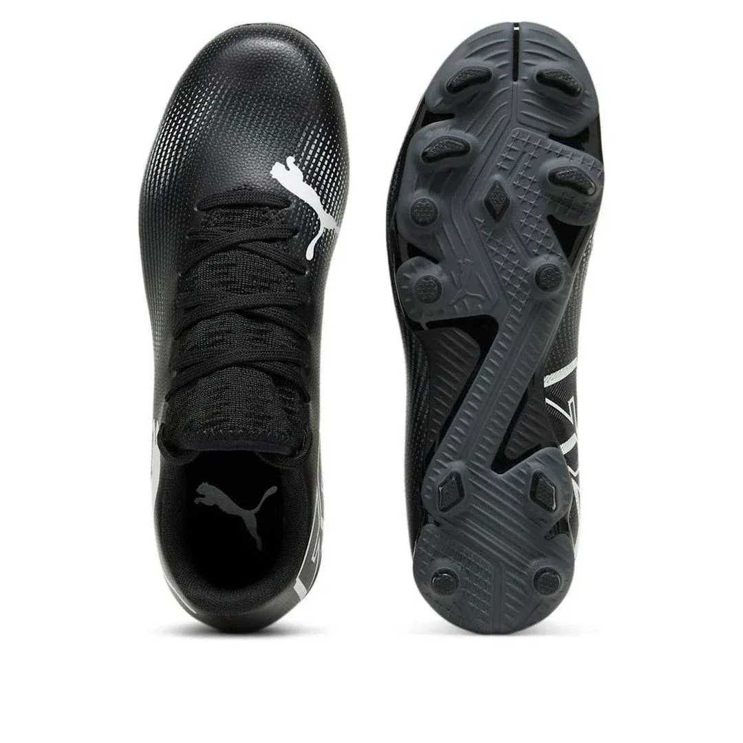 Детские футбольные бутсы Puma Future Play - черные FG/AG на шнуровке HTAT379 — фото 4