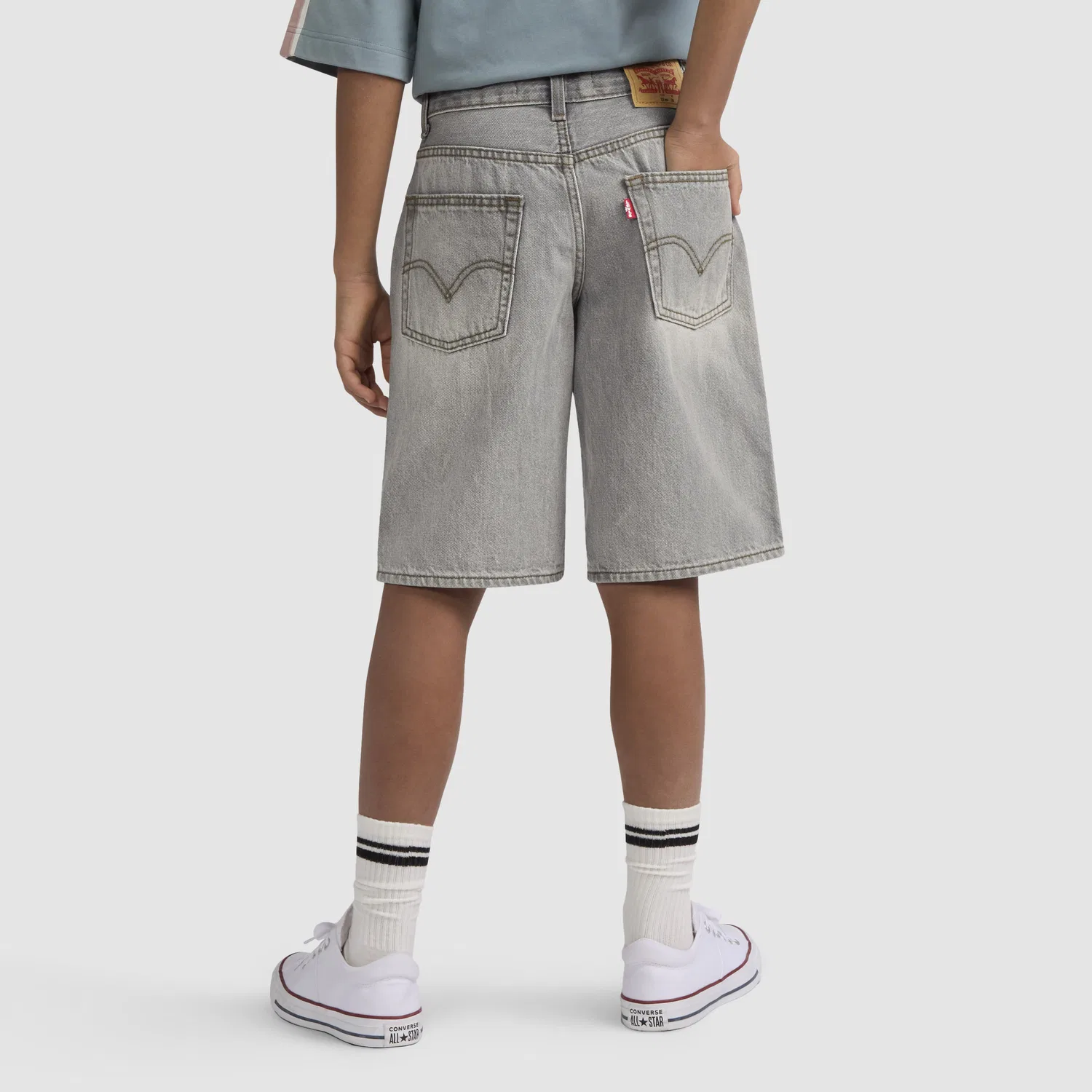 Шорты для скейтбординга, большие размеры для мальчиков 8-20 лет Levi's, Light Wash — фото 3