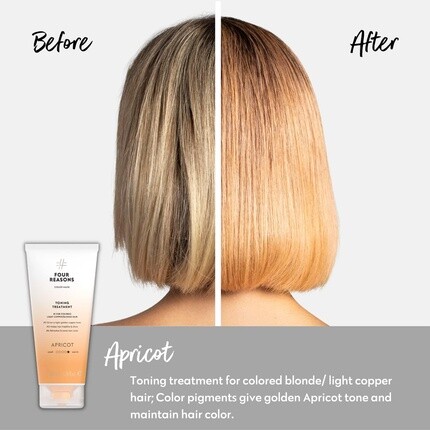 FOUR REASONS Color Mask Apricot Toning Treatment Цветной кондиционер, 6,76 жидких унций — фото 2