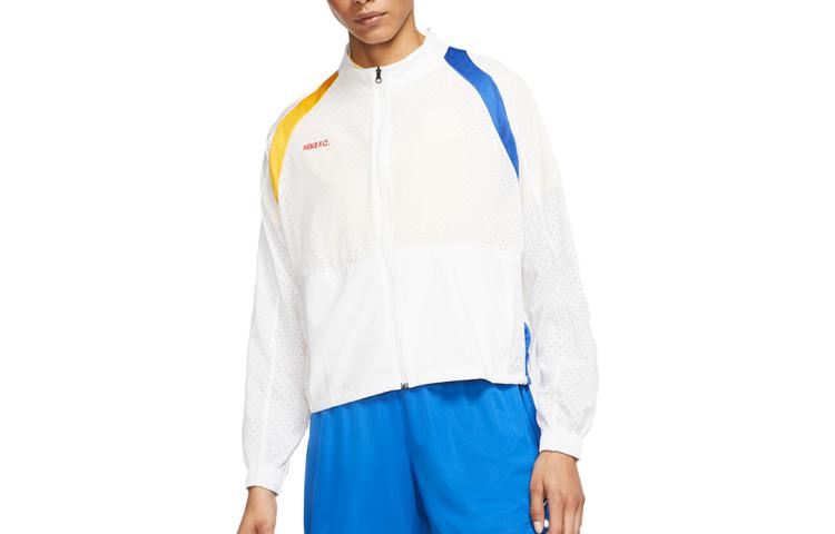 Nike Куртка женская бело-золотисто-красная, White/White/University Gold/(University Red) — фото 3