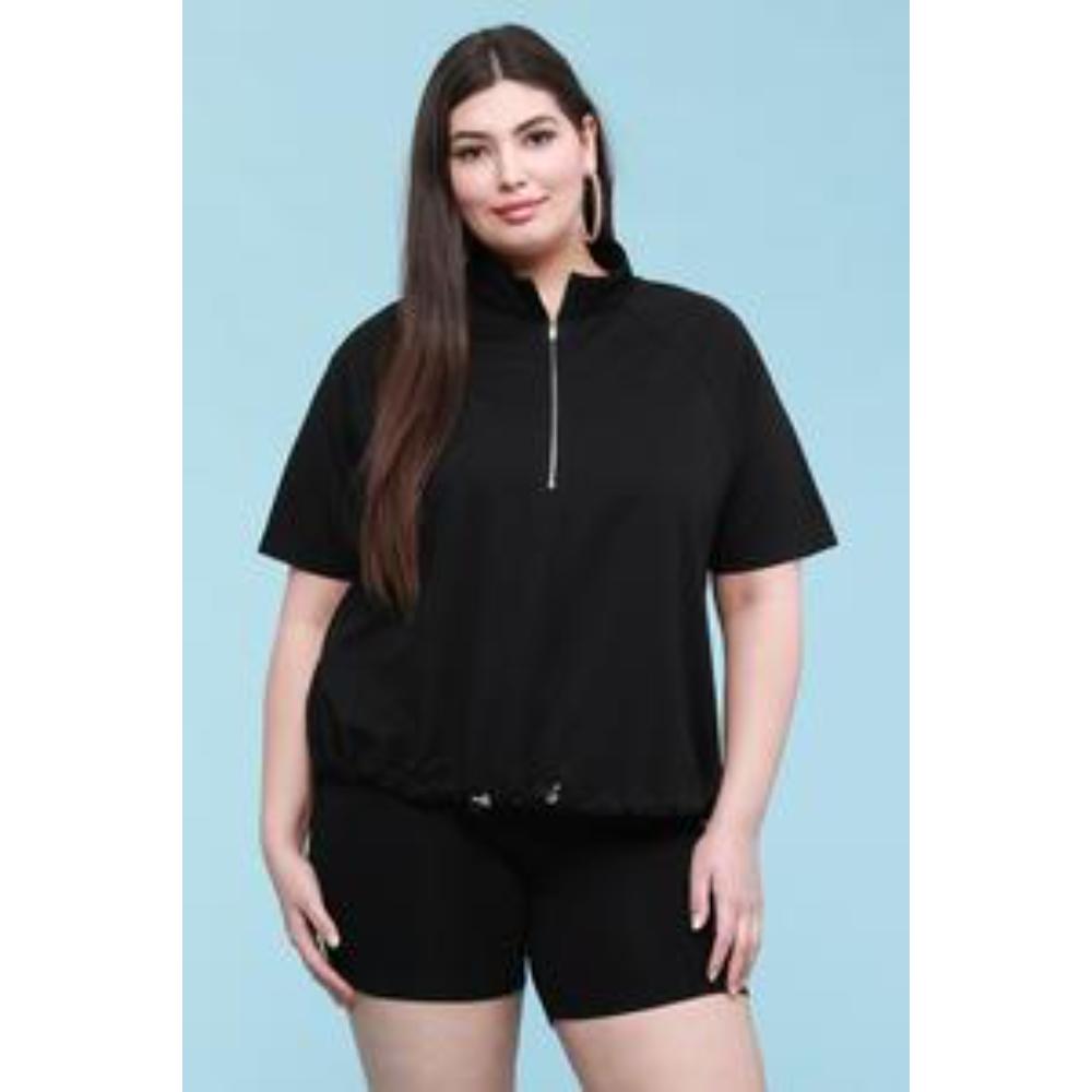 

Толстовка-пуловер из французского трикотажа больших размеров FASHNZFAB, черный