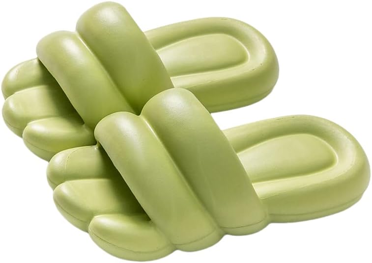 

Тапочки Supsound для женщин и мужчин, Тапочки-подушки для ванной, Очень удобные, С толстым мягким подошвой, зеленый