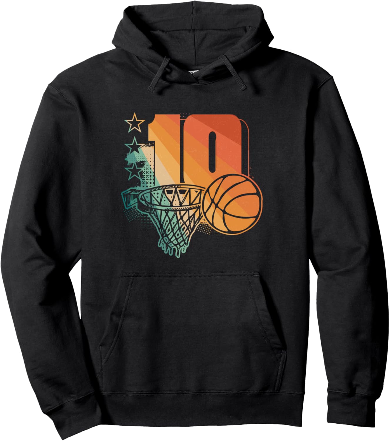 

Худи для мальчика на 10-летие, баскетболист, черный 10 Year Old Birthday Apparel Basketball Boy B-Day