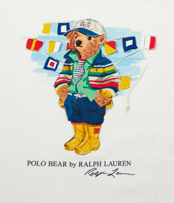 Футболка детская Polo Ralph Lauren с фирменным принтом, белый — фото 3