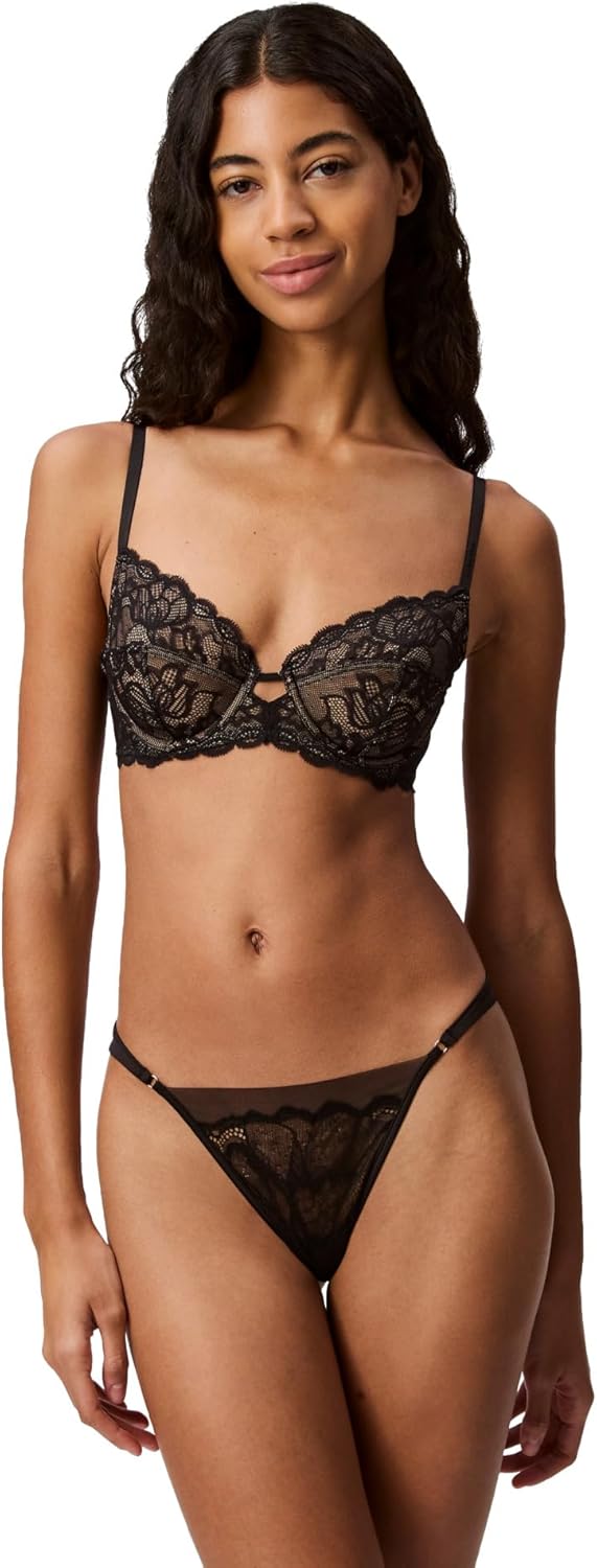 

Женский бюстгальтер без подкладки с соблазнительным комфортом Calvin Klein, Black