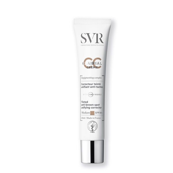 

Многофункциональный крем для лица от пигментных пятен с spf50+ средний, 40 мл Svr Clairial, цвет medium