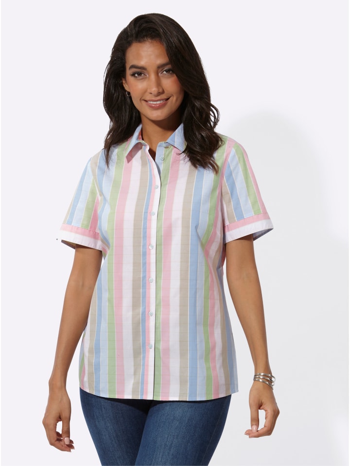 

Блузка-рубашка в светло-розовую и светло-голубую клетку WITT WEIDEN