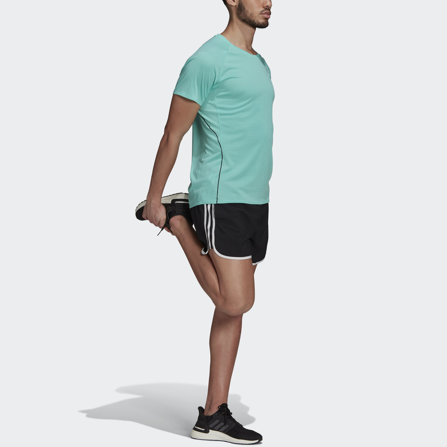 Футболка мужская мятно-зеленая Adidas, мятно-зеленый — фото 4