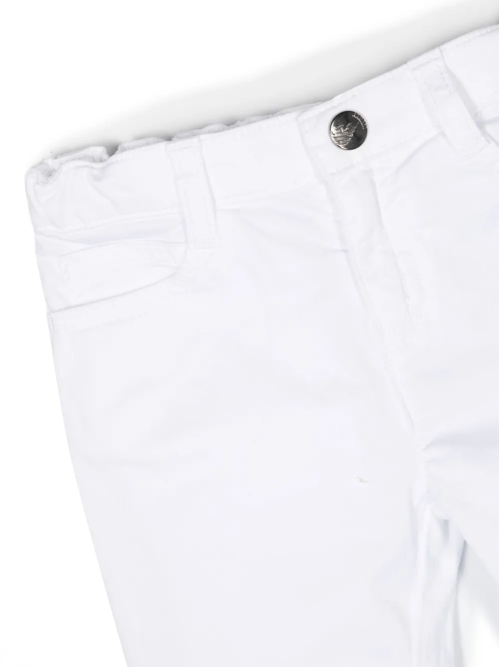 Брюки из хлопка Emporio Armani Kids, белый — фото 3