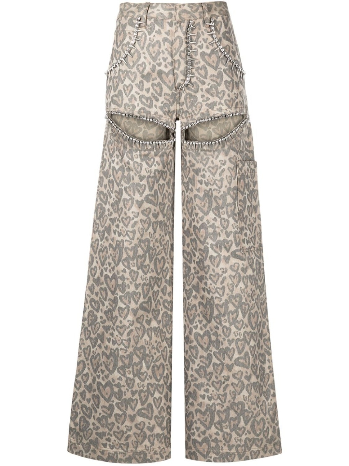 

Брюки Heart с леопардовым принтом AREA, коричневый