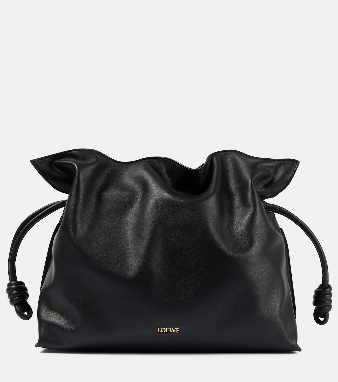 

Фламенко большая кожаная клатч Loewe, черный