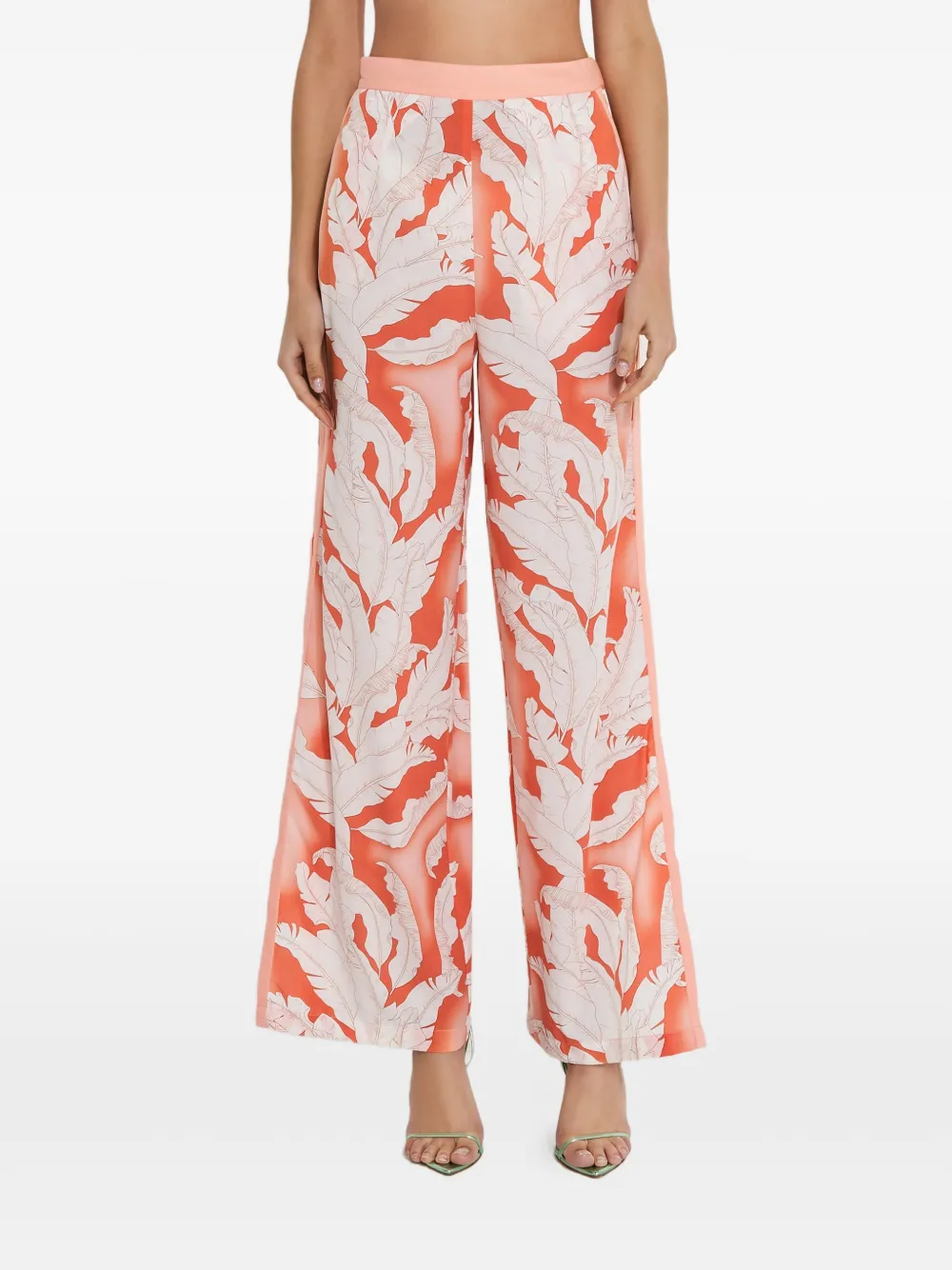 

Брюки с узором из пальмовых листьев Mystique, оранжевый