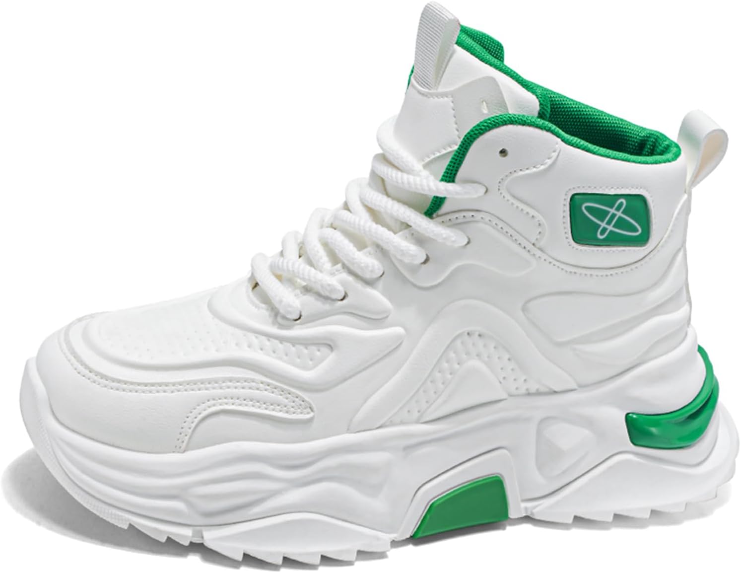 

Мужские модные кроссовки высокие для ходьбы, спортивные и повседневные кроссовки, массивные кроссовки для мужчин Spwagym, белый