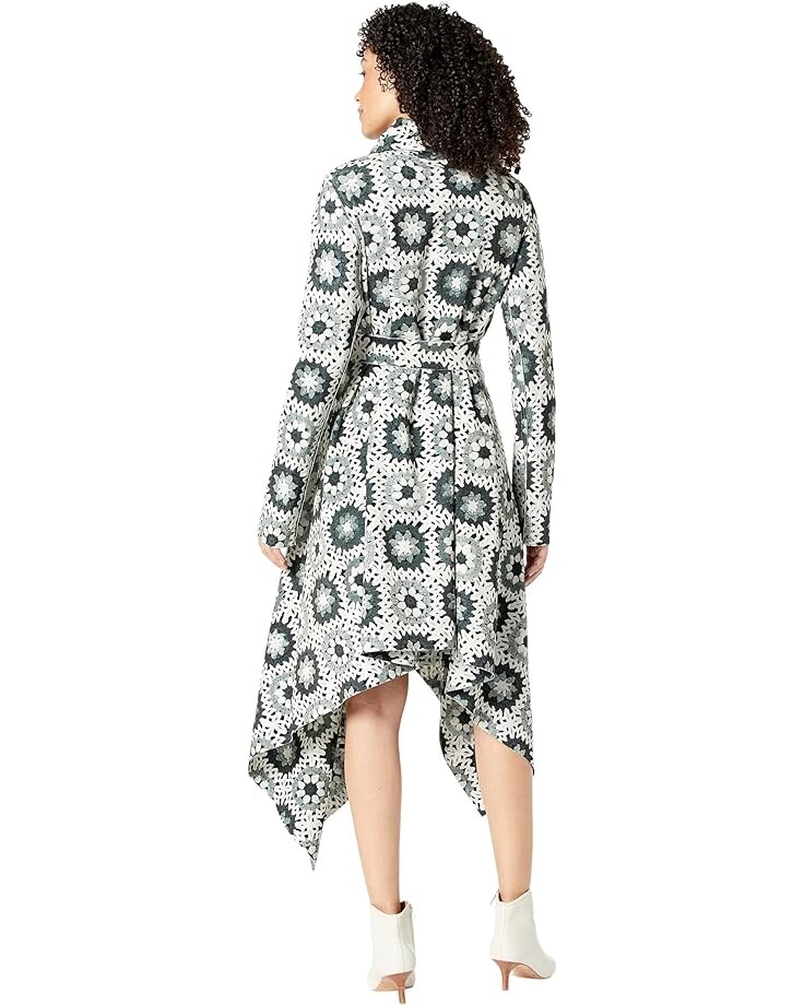 

Пальто Norma Kamali Uneven Blanket Coat, цвет Grey Crochet