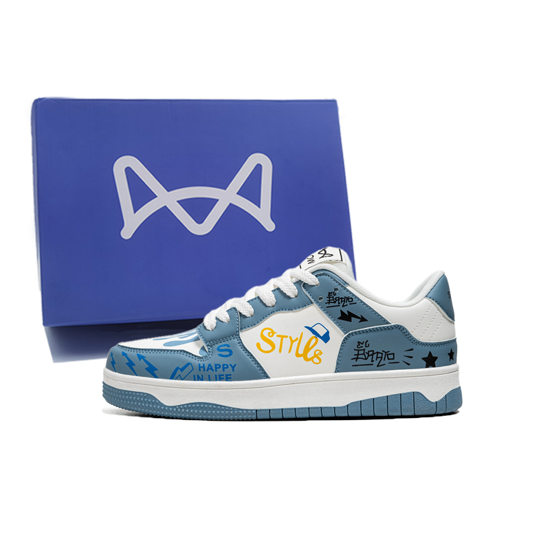 

Низкие мужские кроссовки MIIOW, White Blue[Box]