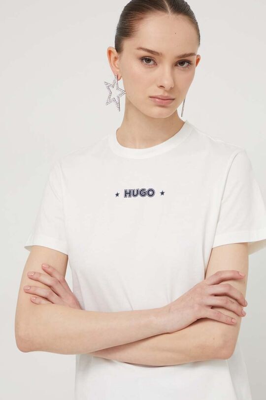 

Хлопковая футболка Hugo, белый