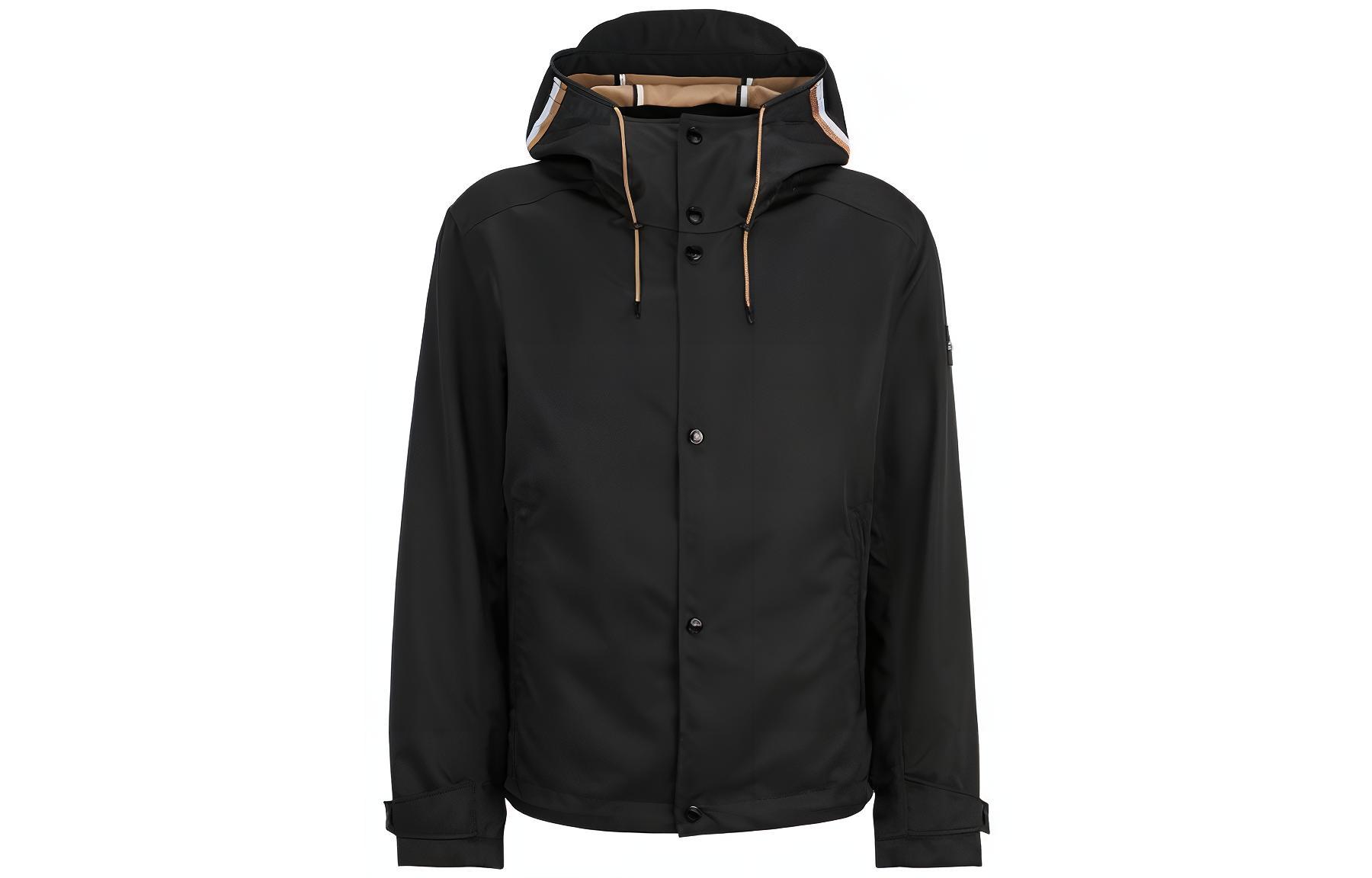 

Hugo Boss Куртка мужская, черный, с капюшоном, средней плотности, другие