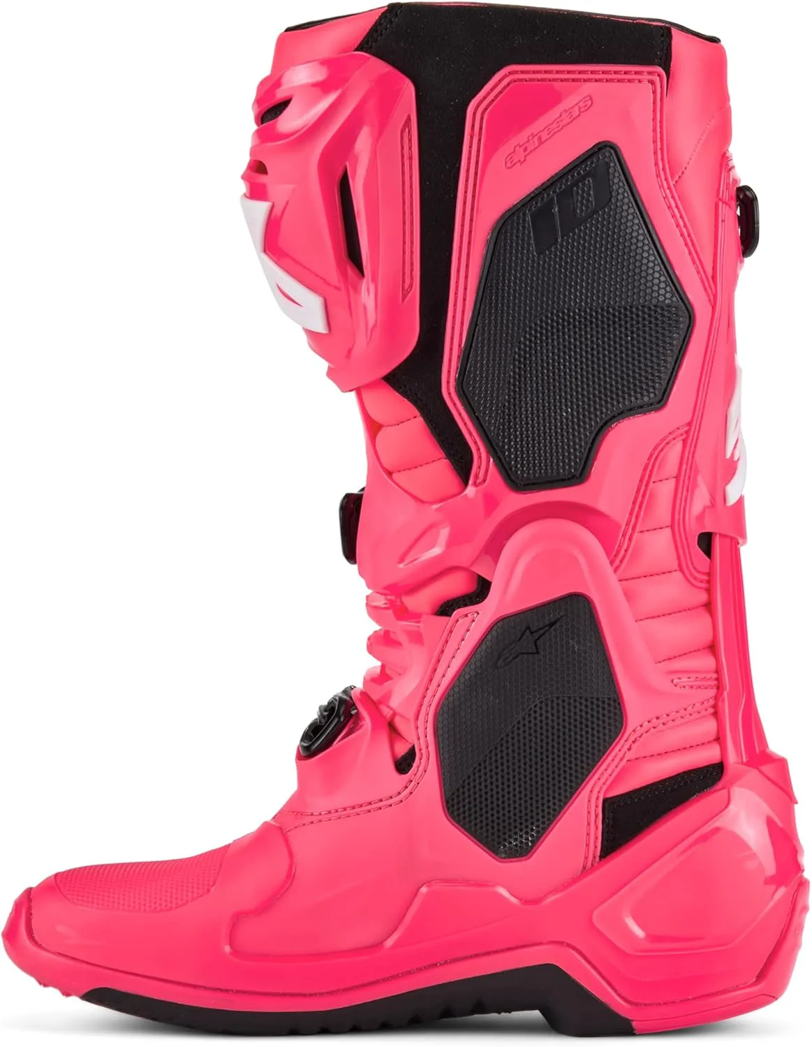 Мотоциклетные ботинки Alpinestars Tech 10, высокоэффективные ботинки для мотокросса, сертифицированы CE, размер 7, цвет: ультрафиолетовый/черный, розовый/белый — фото 3