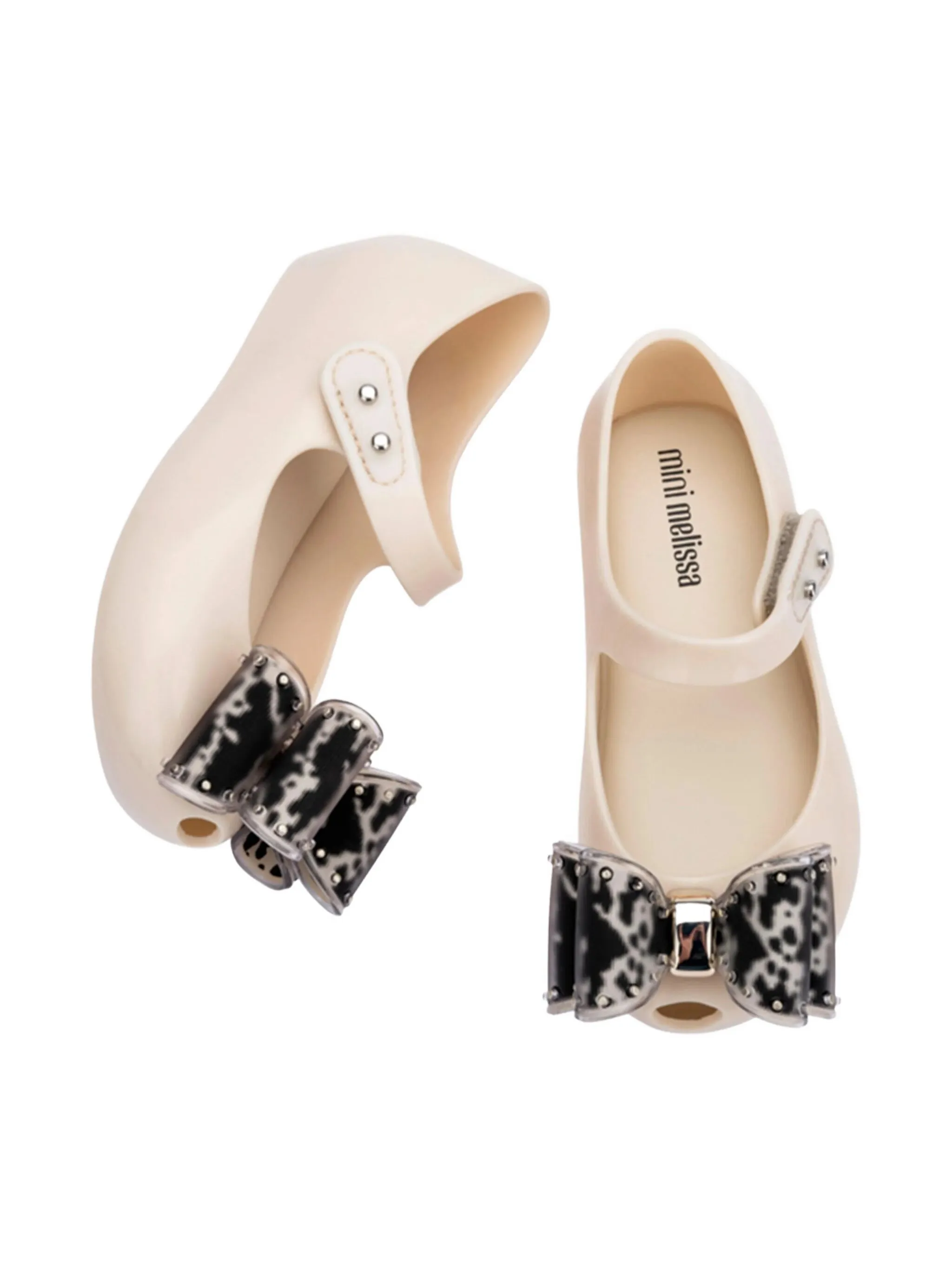 Мини-балетки Ultragirl с классическим бантом на ремешке Mini Melissa, бежевый — фото 4