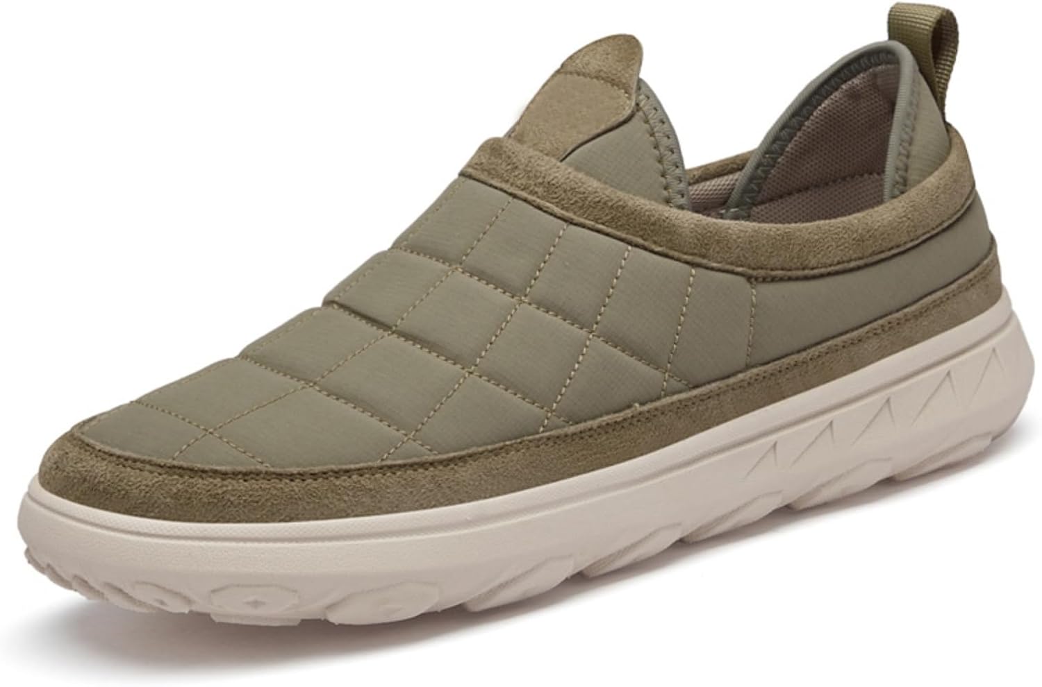 

Мужские повседневные мокасины Kpdwfms Slip-On для прогулок и вождения - мягкий легкий верх, стелька с эффектом памяти, противоскользящая резиновая подошва для комфорта и универсальности в течение всего дня, хаки