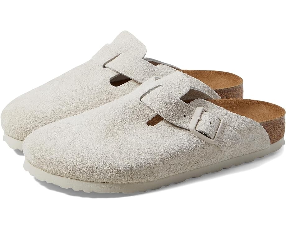 

Сабо Birkenstock Boston Soft Footbed - Suede, белый