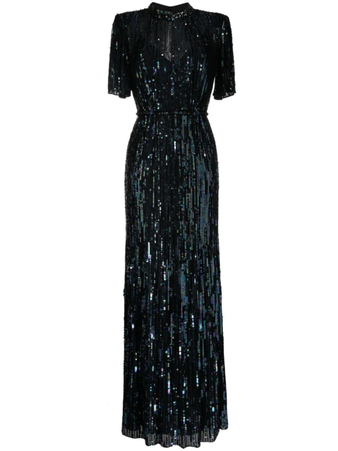 

Jenny Packham вечернее платье Viola с пайетками, синий