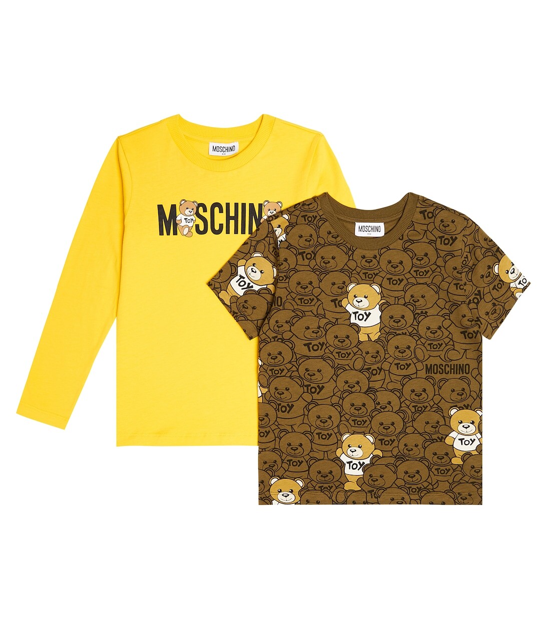 

Футболка и топ из хлопкового джерси Moschino, разноцветный