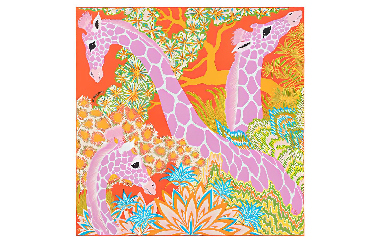 

HERMES Шелковый шарф оранжевый Women's Orange, Orange