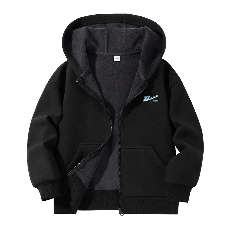 Толстовка с капюшоном утепленная унисекс WARRIOR, Black/H Gradient Blue K+H Gradient Pattern B — фото 3