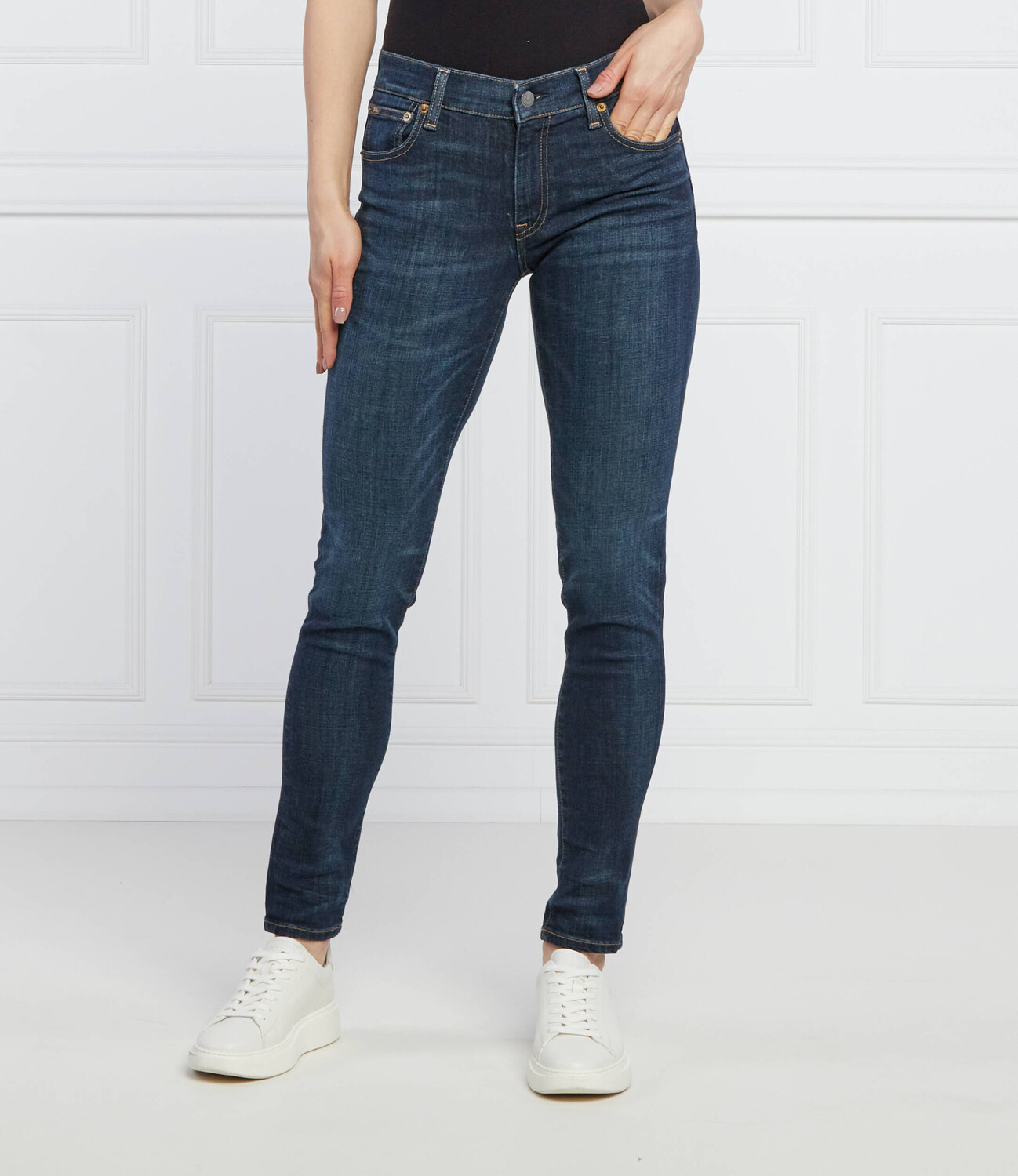 Джинсы POLO RALPH LAUREN tompkinsski skinny fit, темно-синий — фото 3