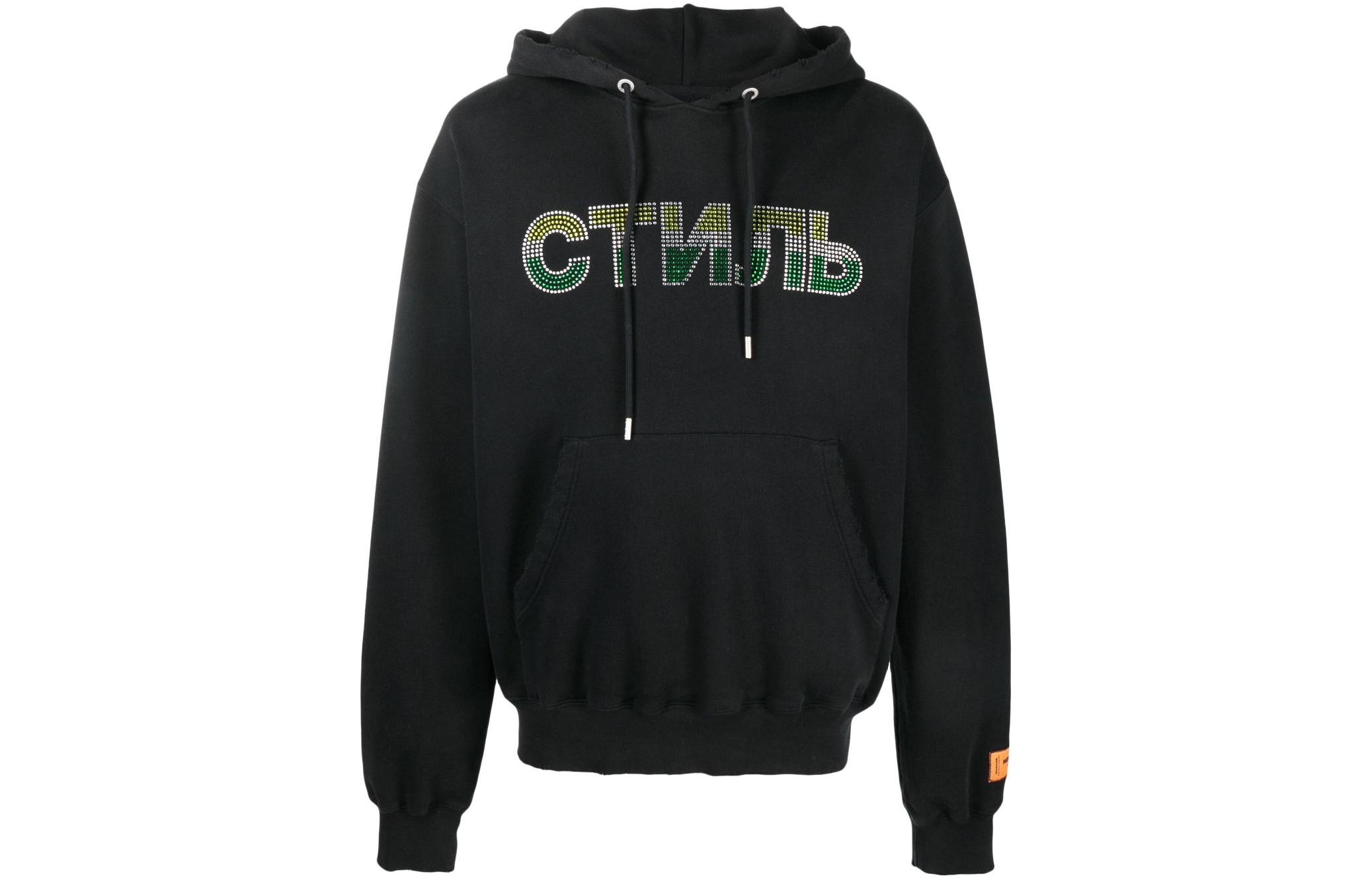 

Футболка с декоративным логотипом и шнурком HERON PRESTON, черный