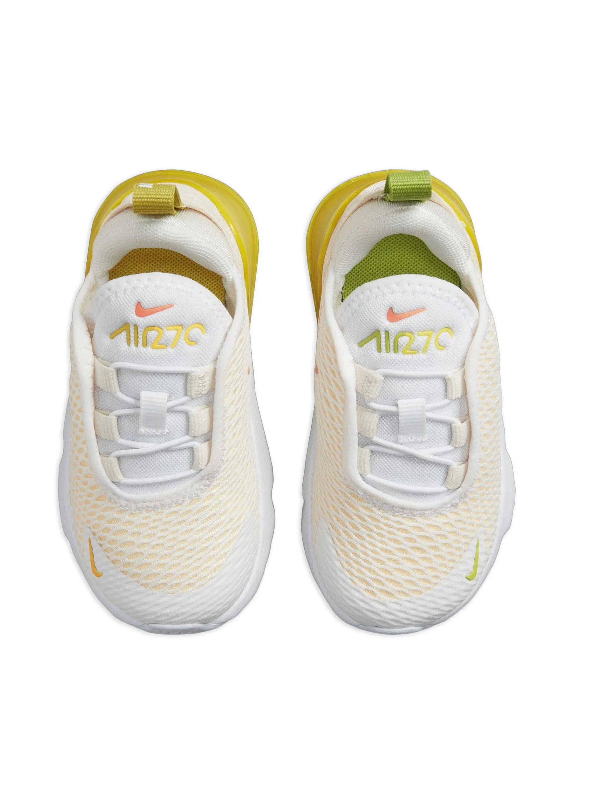 Кроссовки Air Max 270 White/Yellow Strike Nike Kids, белый — фото 4