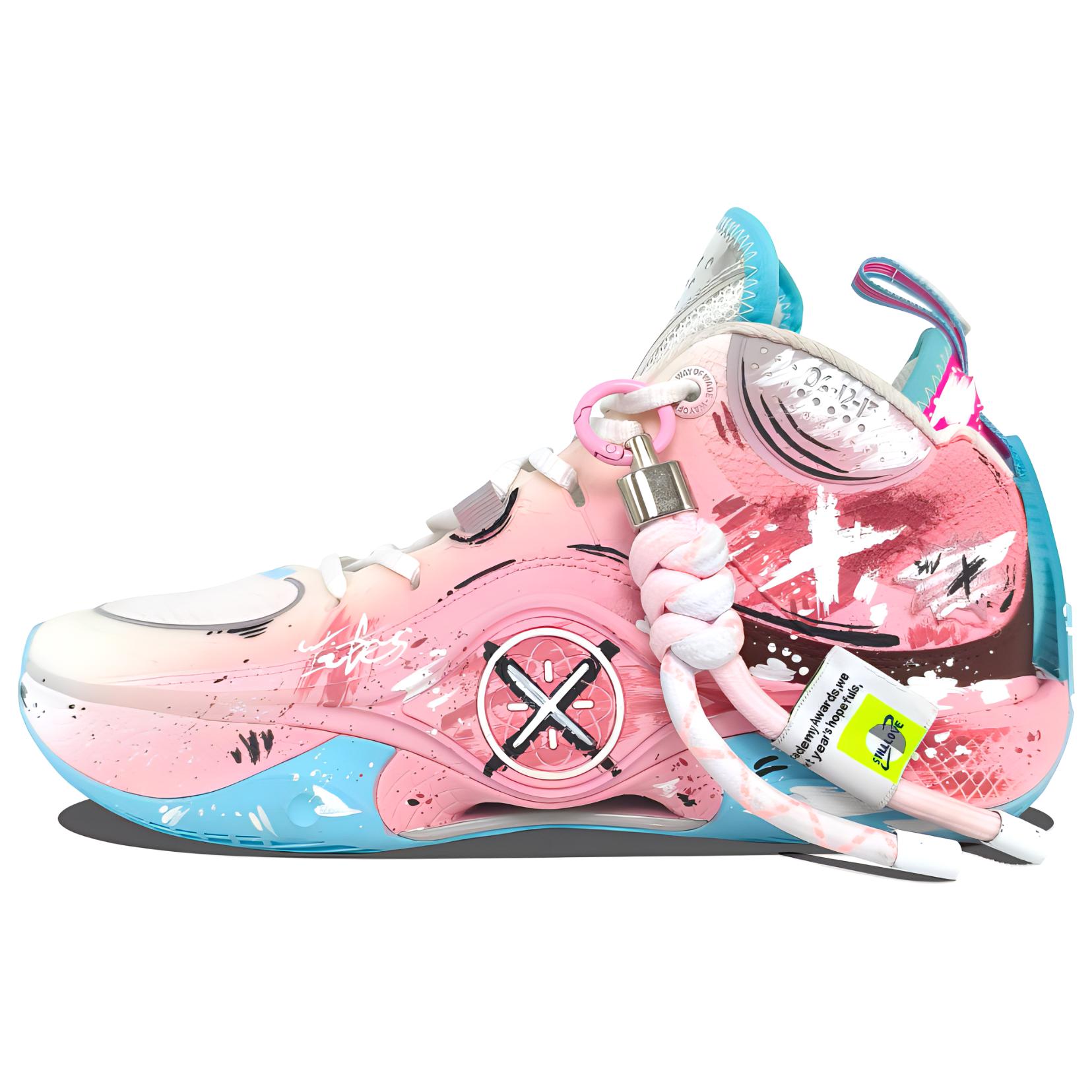 

LINING Баскетбольные кроссовки Rebound Mid Top с амортизацией, розовые, мужские