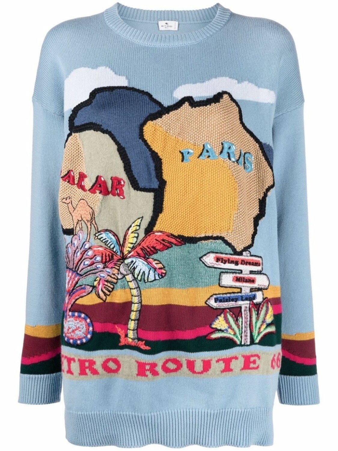 

Джемпер с вышивкой ETRO, синий