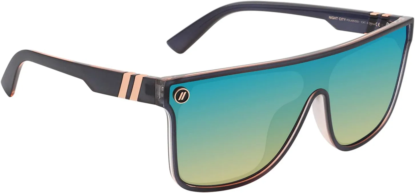 

Солнцезащитные очки Blenders Eyewear SciFi – поляризованные – однолинзовые с плоской верхней частью – 100% защита от УФ-излучения – для мужчин и женщин, Night City