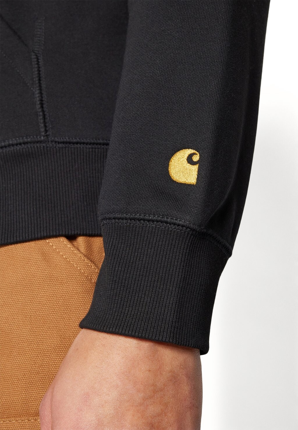 

Свитер на молнии Hooded Chase Carhartt WIP, черный/золотой