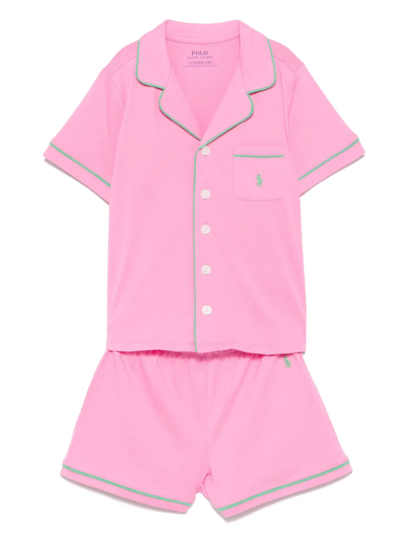 

POLO RALPH LAUREN KIDS комплект из топа и шортов с логотипом Polo Pony, розовый
