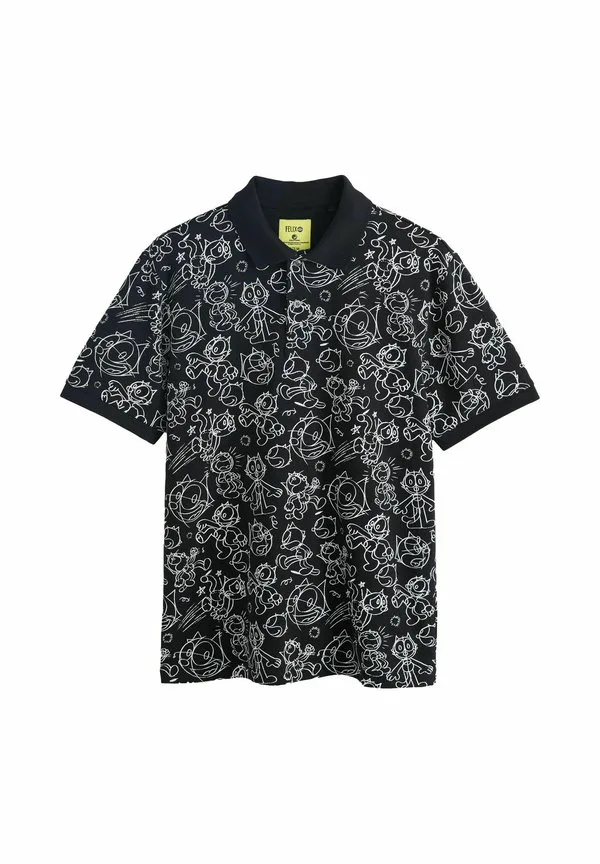 Лицензированная поло-рубашка с коротким рукавом стандартного кроя Next, Black/White Felix