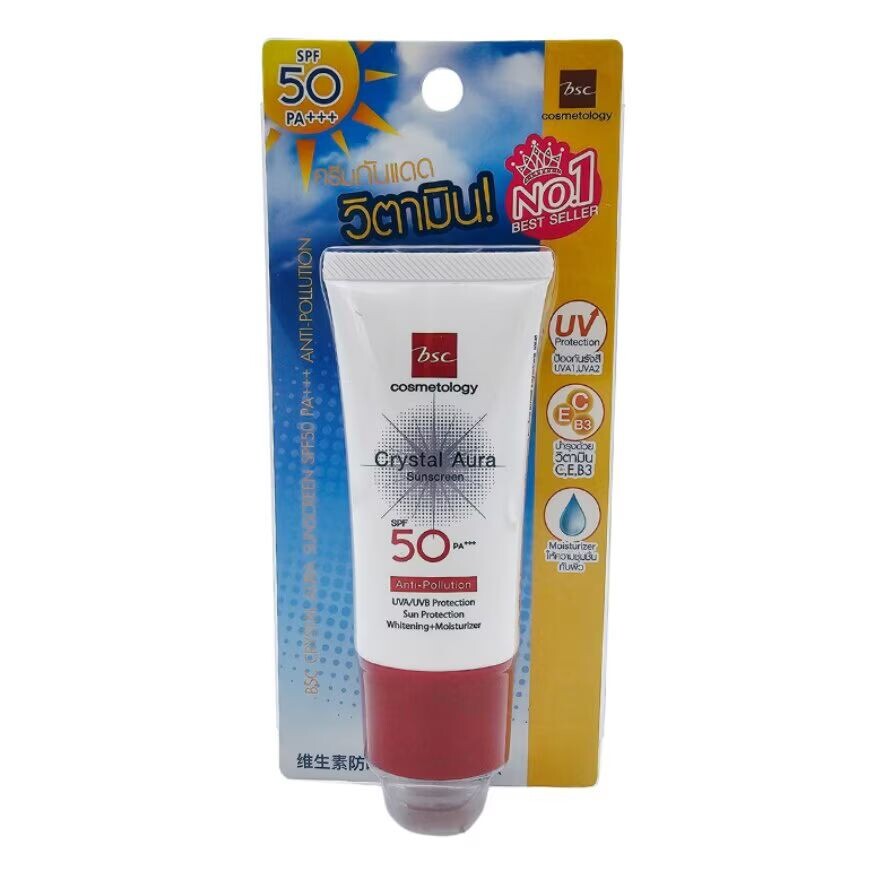 

BSC Crystal Aura Солнцезащитный крем против загрязнений SPF50 PA+++ 20г, White