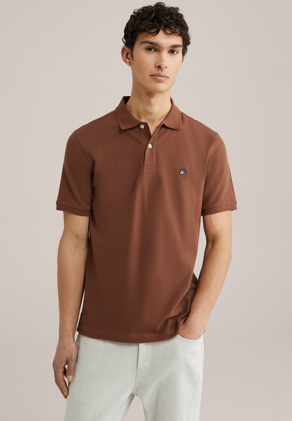 

Поло WITH STRUCTURE WE Fashion, цвет Cognac