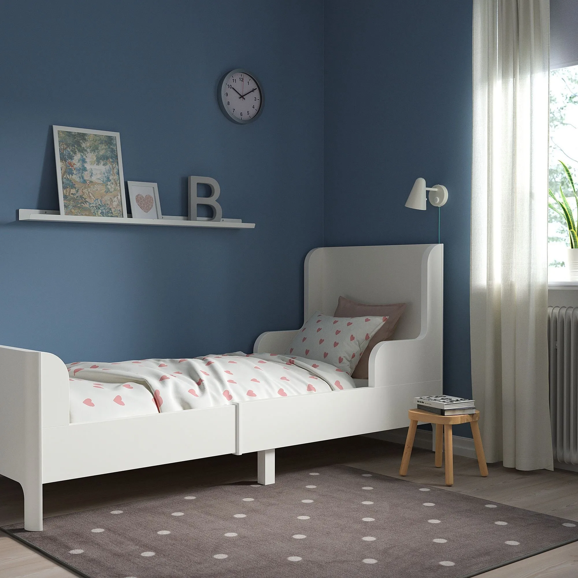 Раздвижная кровать, белая, 80x200 см, BUSUNGE IKEA — фото 4