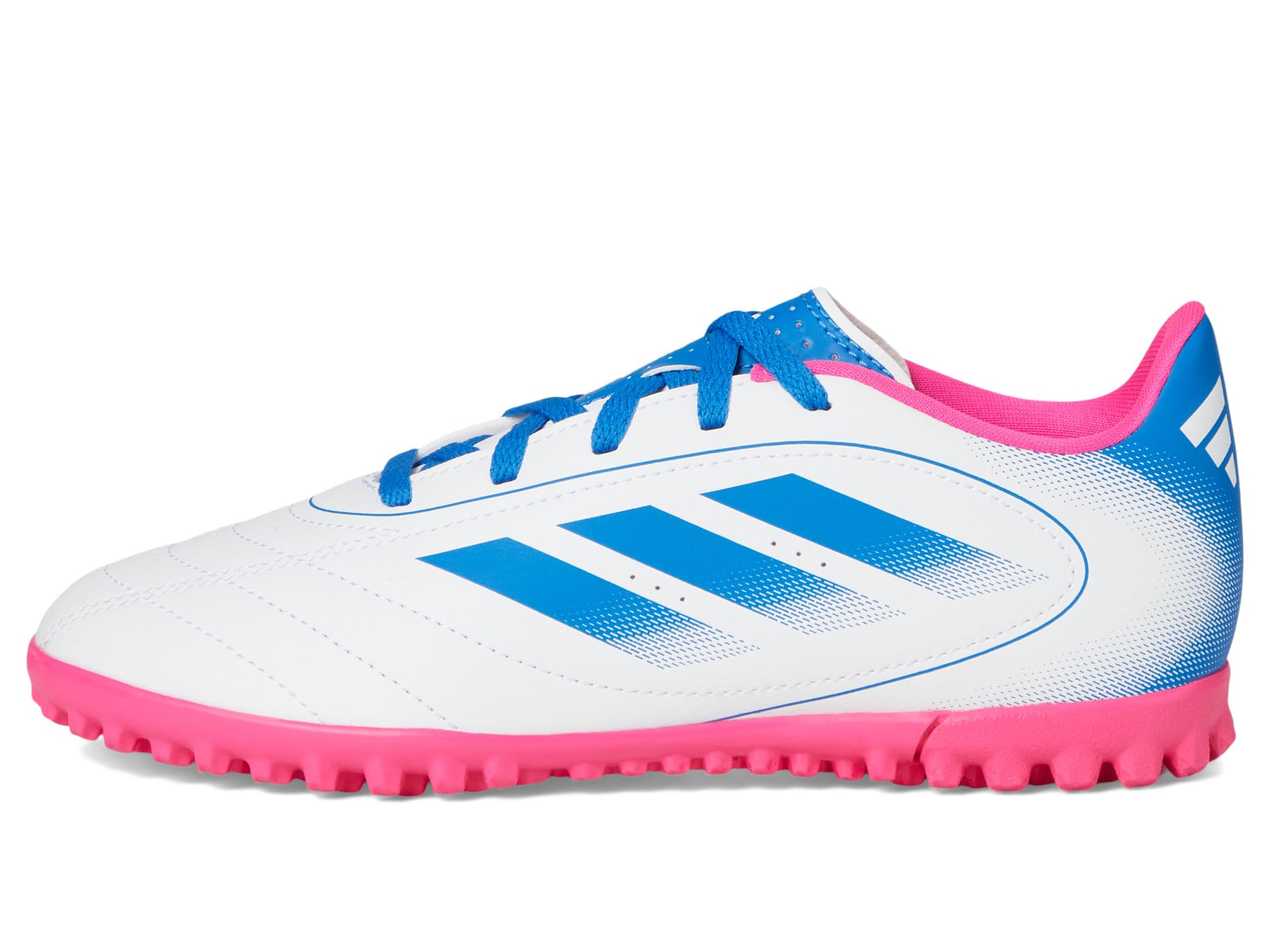 Кроссовки adidas Kids Goletto Ix Turf Soccer Cleats, цвет White/Bright Royal/Team Shock Pink — фото 4