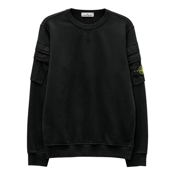 

Толстовка double-sleeve pocket sweatshirt 'black' Stone Island, черный