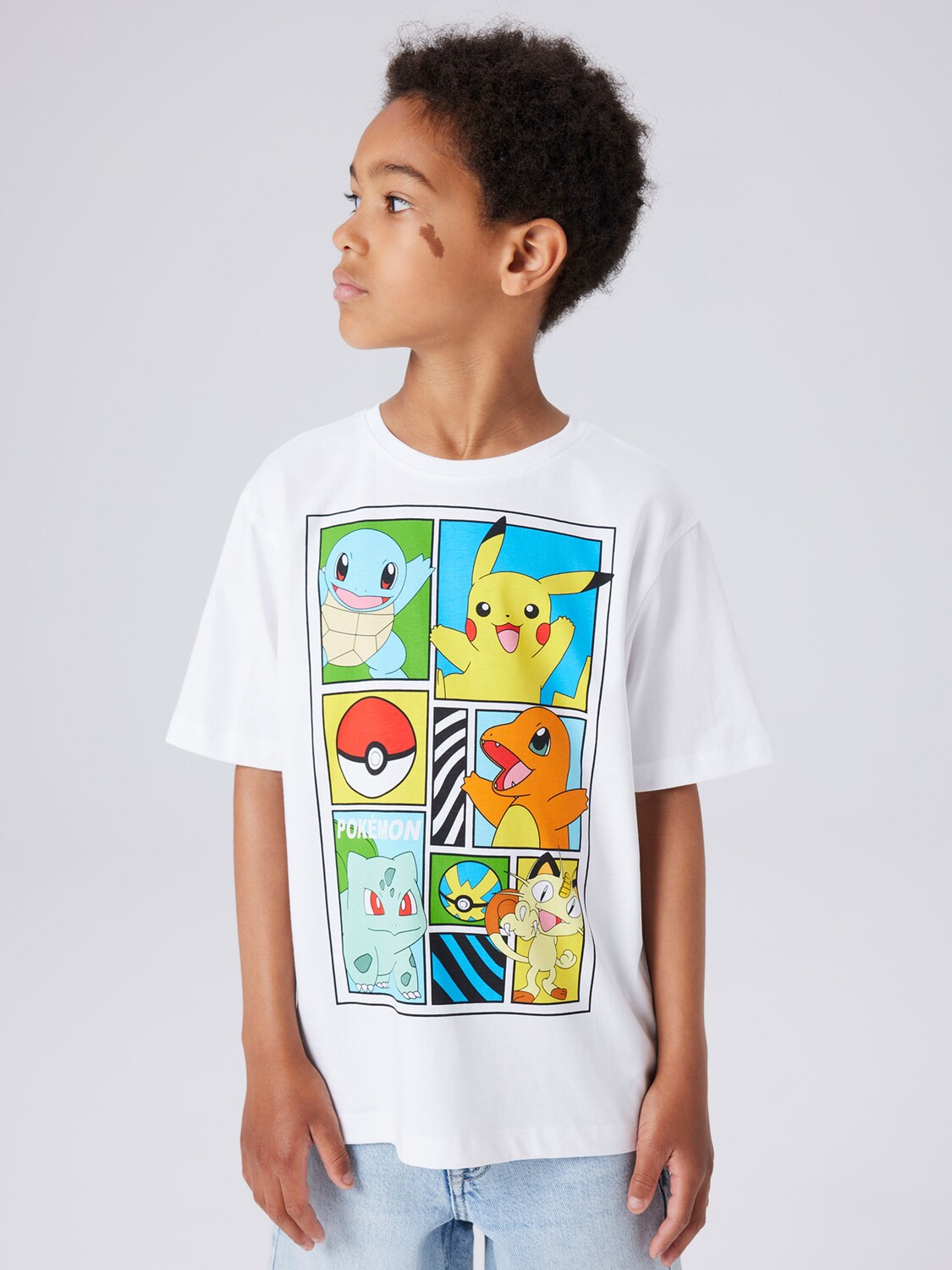 NAME IT Футболка 'NKMDAMS POKEMON' в белом цвете — фото 3