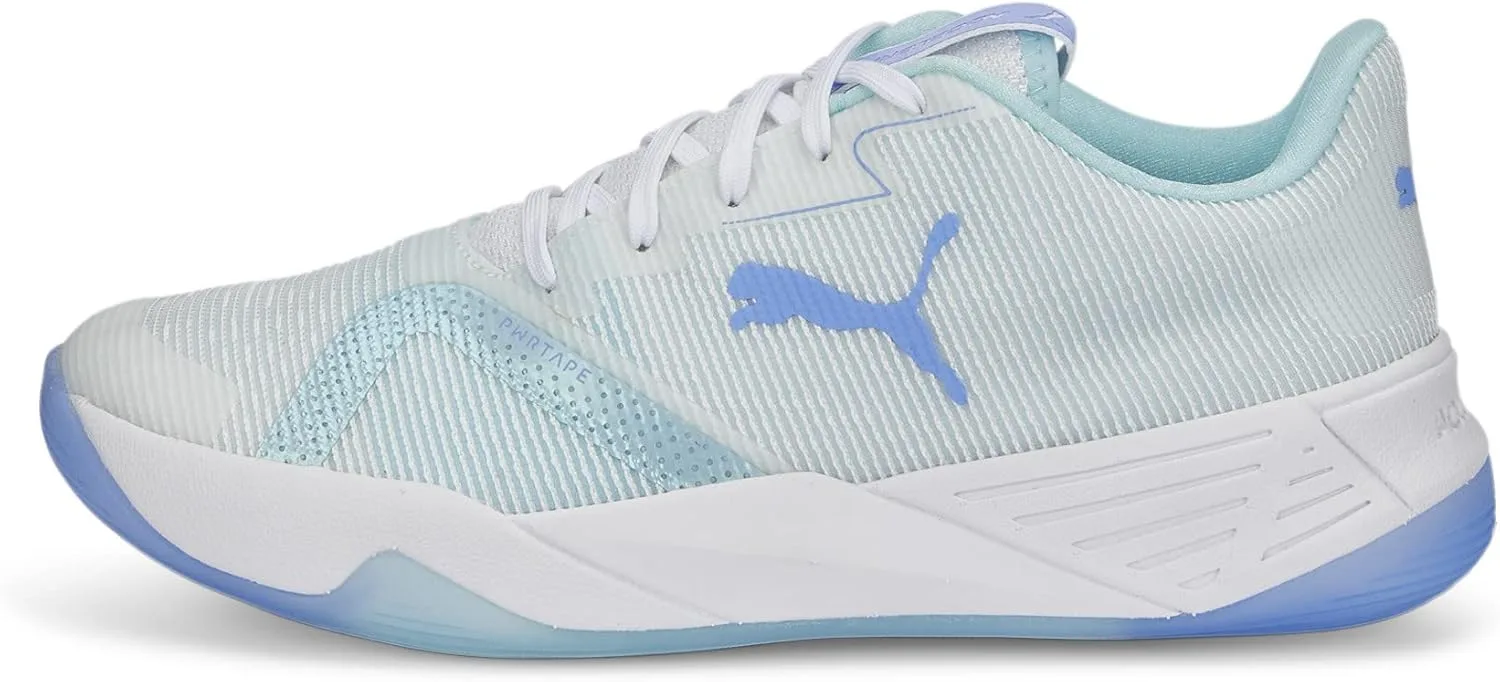 Кроссовки Puma Unisex Accelerate Turbo Nitro II W+ для использования в помещении, белый/фиолетовый