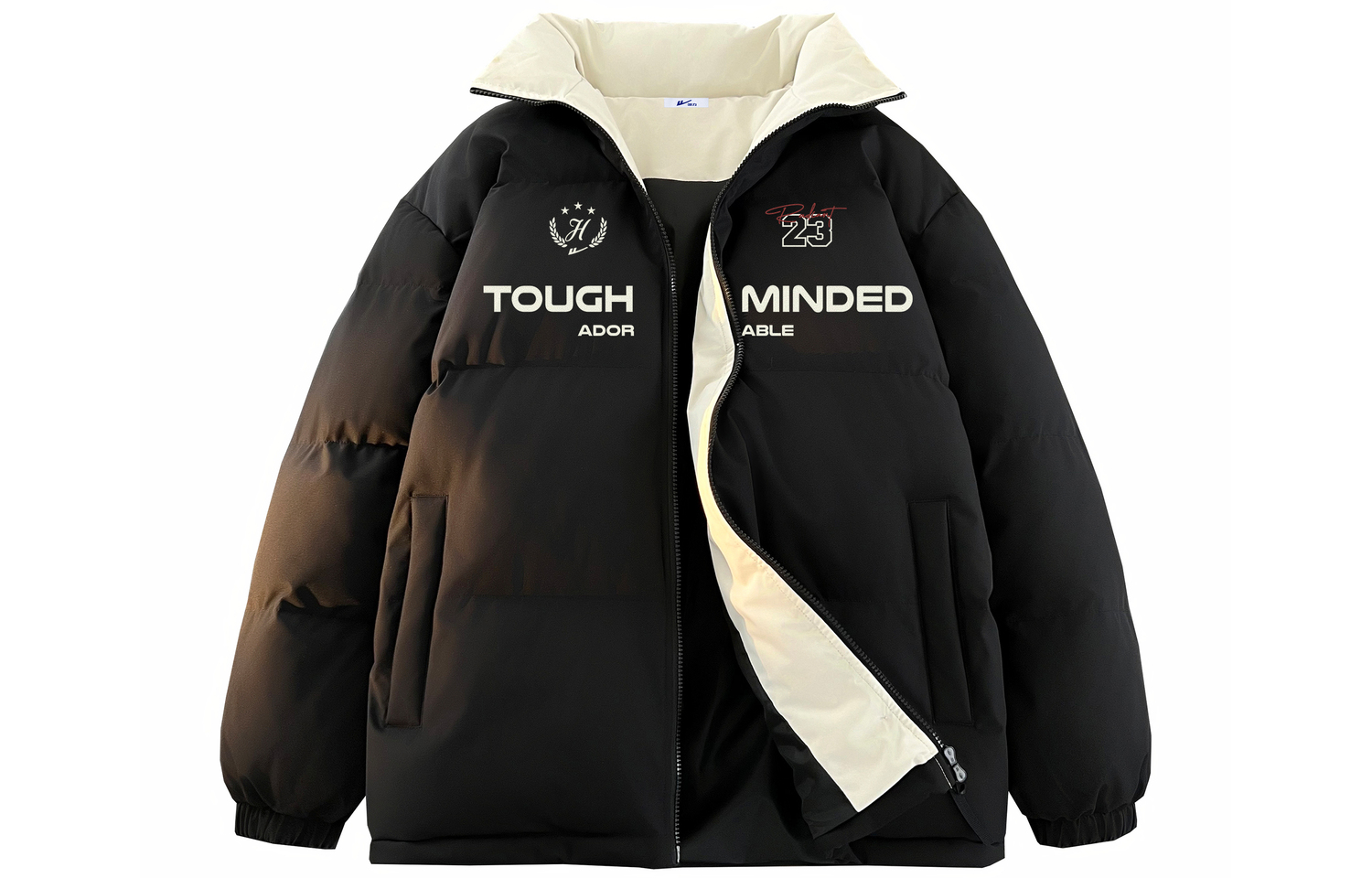

WARRIOR Пуховик серии "Покоряющий ветер и волны" унисекс, Black/Khaki