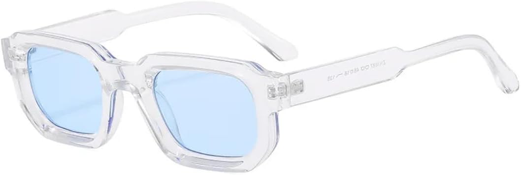 

Солнцезащитные очки с защитой UV400 | Для женщин и мужчин, маленькая толстая оправа | Линзы конфетных цветов для занятий спортом на открытом воздухе и вождения DSVIGF, Transparent